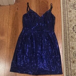 Sparkling Lulus Blue Sequin mini Dress size S